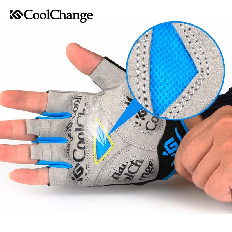 Велосипедные перчатки CoolChange велосипедные с гелевой пропиткой цвета на выбор |
