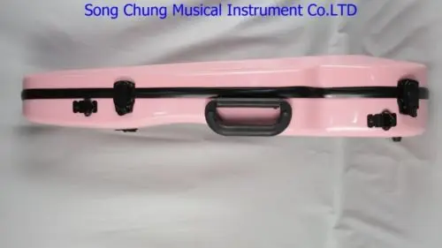Красивый Жесткий Чехол для скрипки из розового стекловолокна тонкая работа |