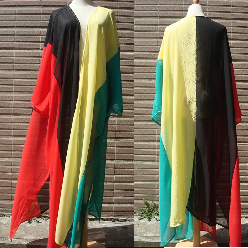 

2021 Chiffon Beach Cover up Dress Robe de Plage Bathing suit cover ups Pareos de Playa Mujer Bikini Cover up Beachwear Tunic