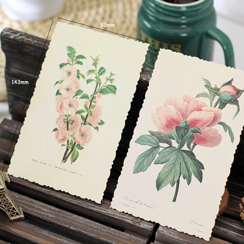 30 дневная Цветочная серия бумажная открытка поздравительная для повседневной