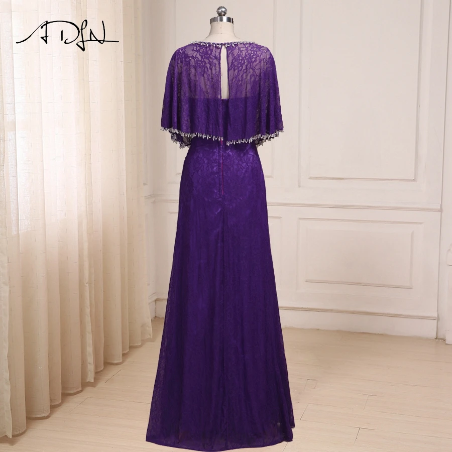 ADLN/фиолетовые кружевные платья для матери невесты с глубоким вырезом длиной до
