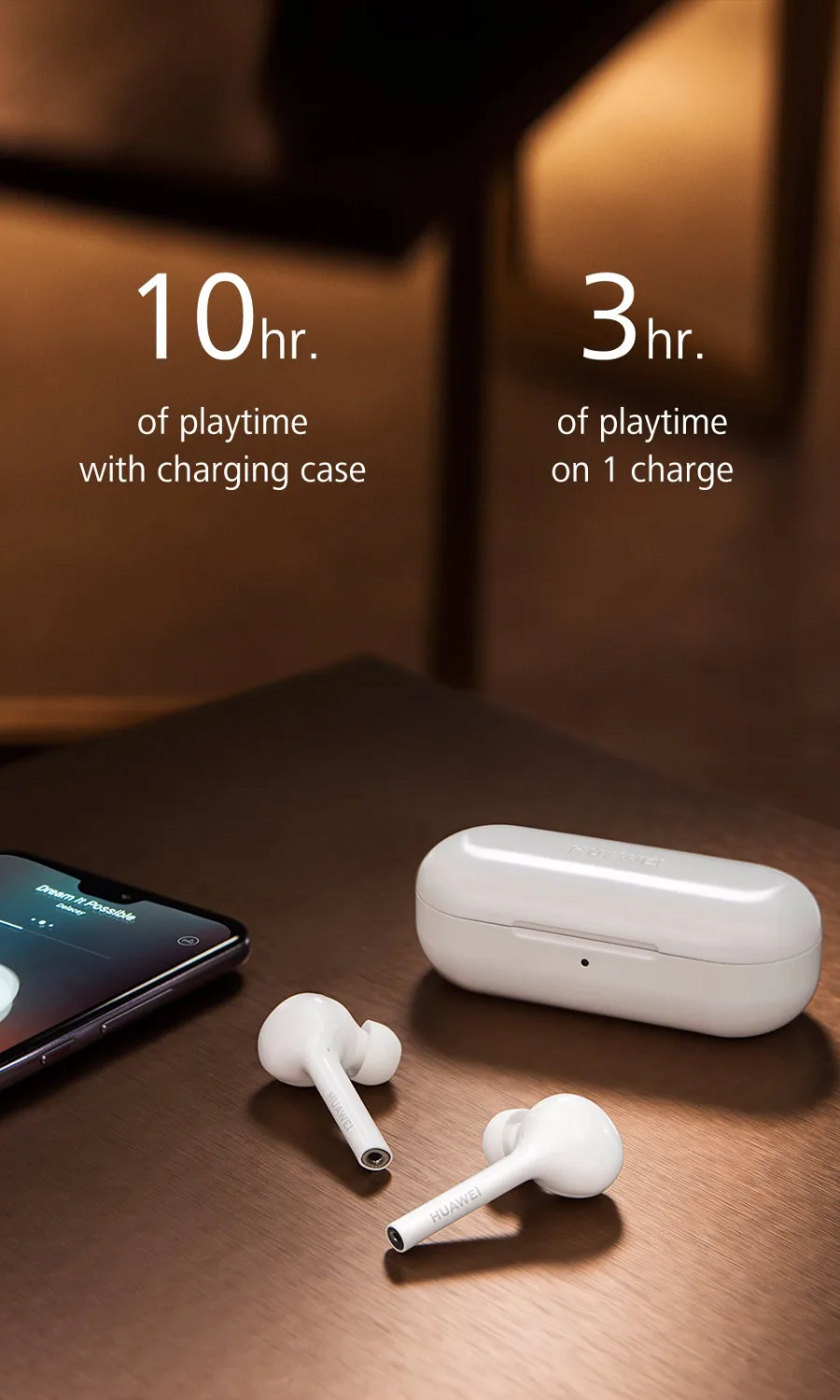 HUAWEI FreeBuds 2 Наушники ответ на вызов Беспроводной костный вокальный принт ID Bluetooth Автоматическое обнаружение ношения превосходный звук водонепроницаемый