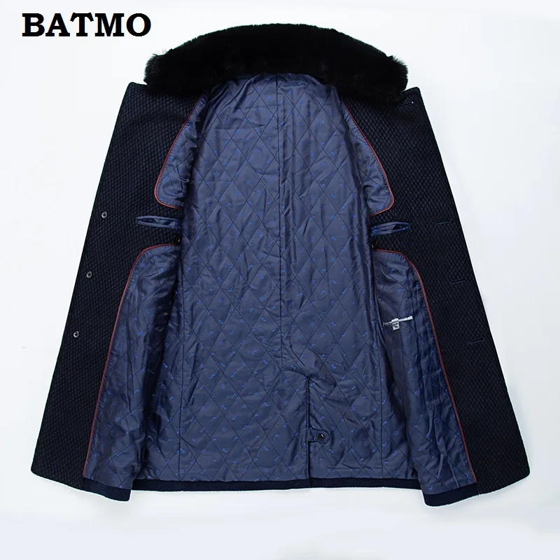 BATMO 2018 Новое поступление высококачественный шерстяной плащ с воротником из