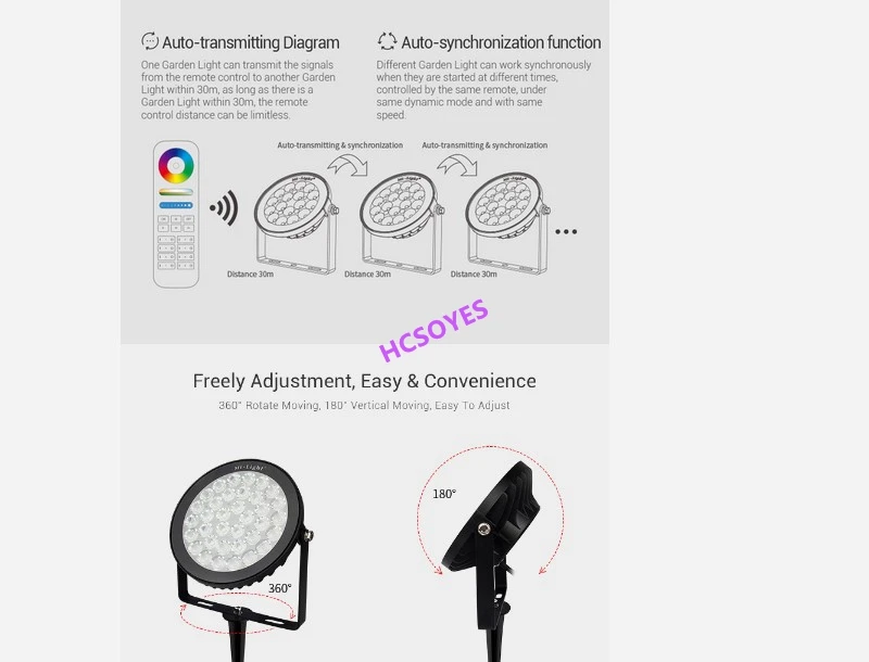 Mi светильник FUTC01/FUTC02/FUTC03 9 Вт 15 Вт RGB+ CCT светодиодный светильник для газона IP65 Водонепроницаемый 24 в 110 В 220 В Уличный садовый светильник
