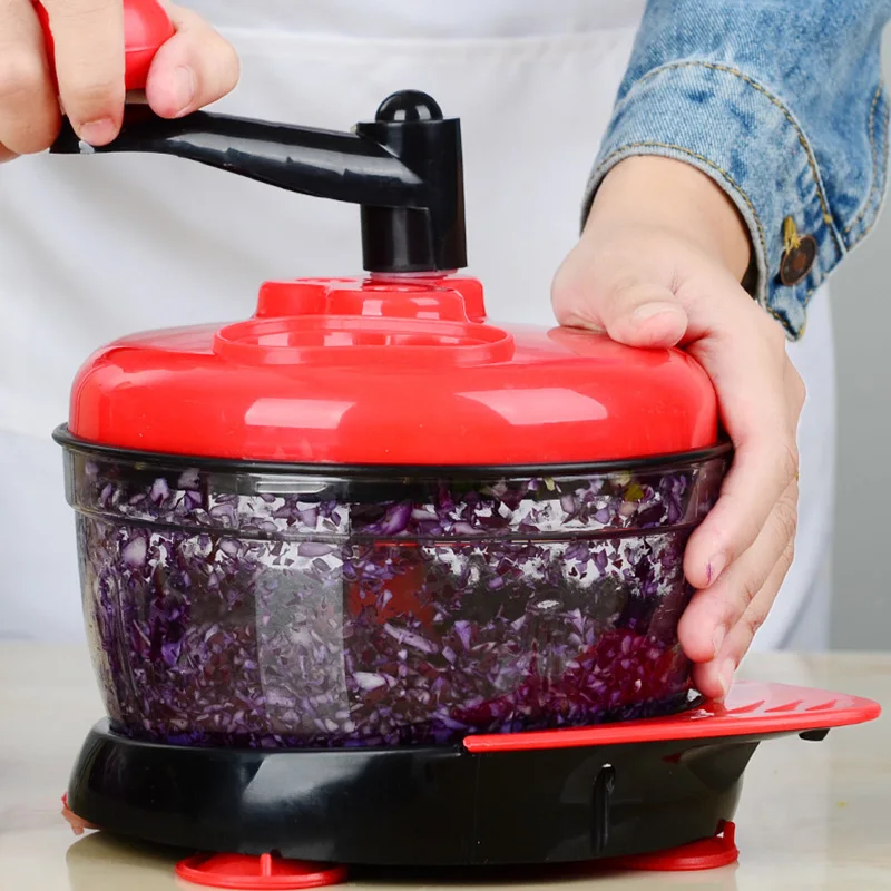 2L Kitchen Meat Grinder Chopper Hand-cranked Shredder Food Stainless Steel Household Processor Tools Hot Sale |