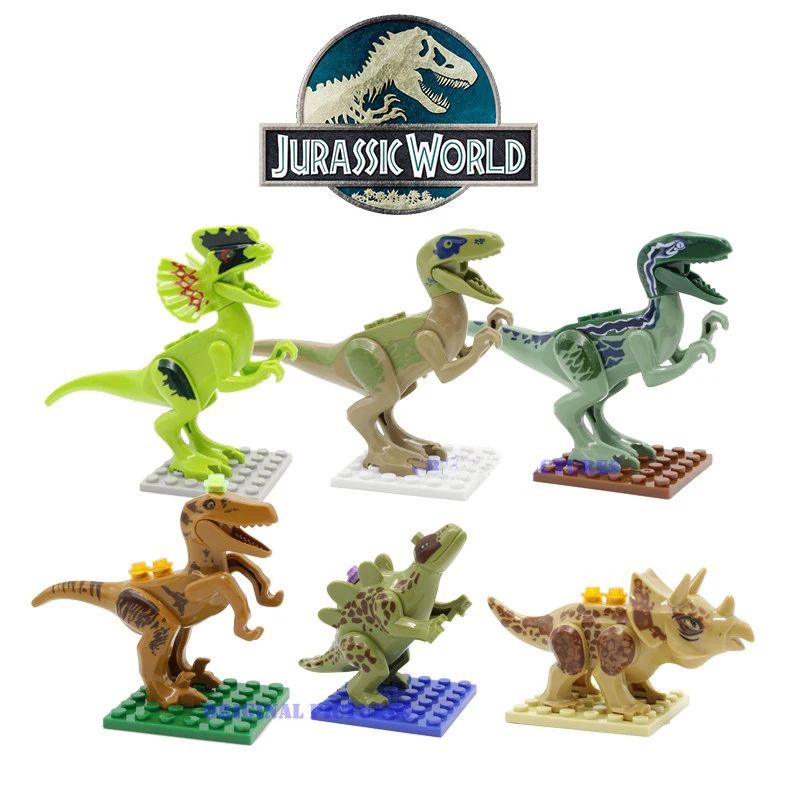 

6Pcs Dinosaur DIY Assembly Building Blocks Dino Toys Jurassic World Bricks Christmas Birthday Gift Educational Toys For Children