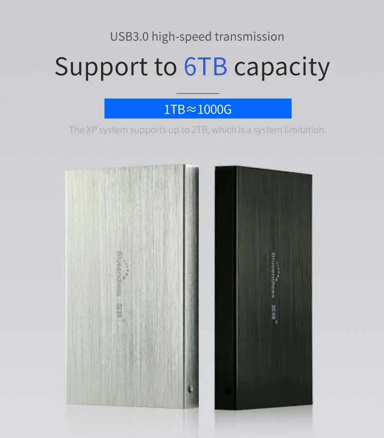Алюминиевый корпус usb 3,0 для sata 2," Чехол для жесткого диска с высокой скоростью 5 Гбит/с для хранения внешних дисков для планшетов/ноутбуков/настольных компьютеров