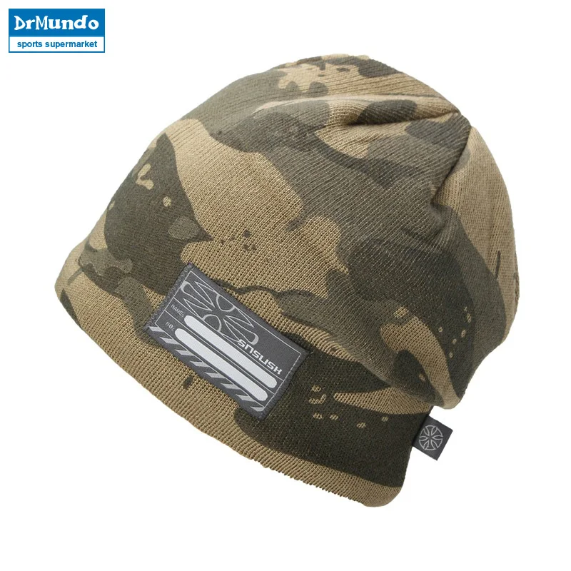 Новинка 2018 Мужские Лыжные шапки теплая зимняя вязаная шапка для катания на