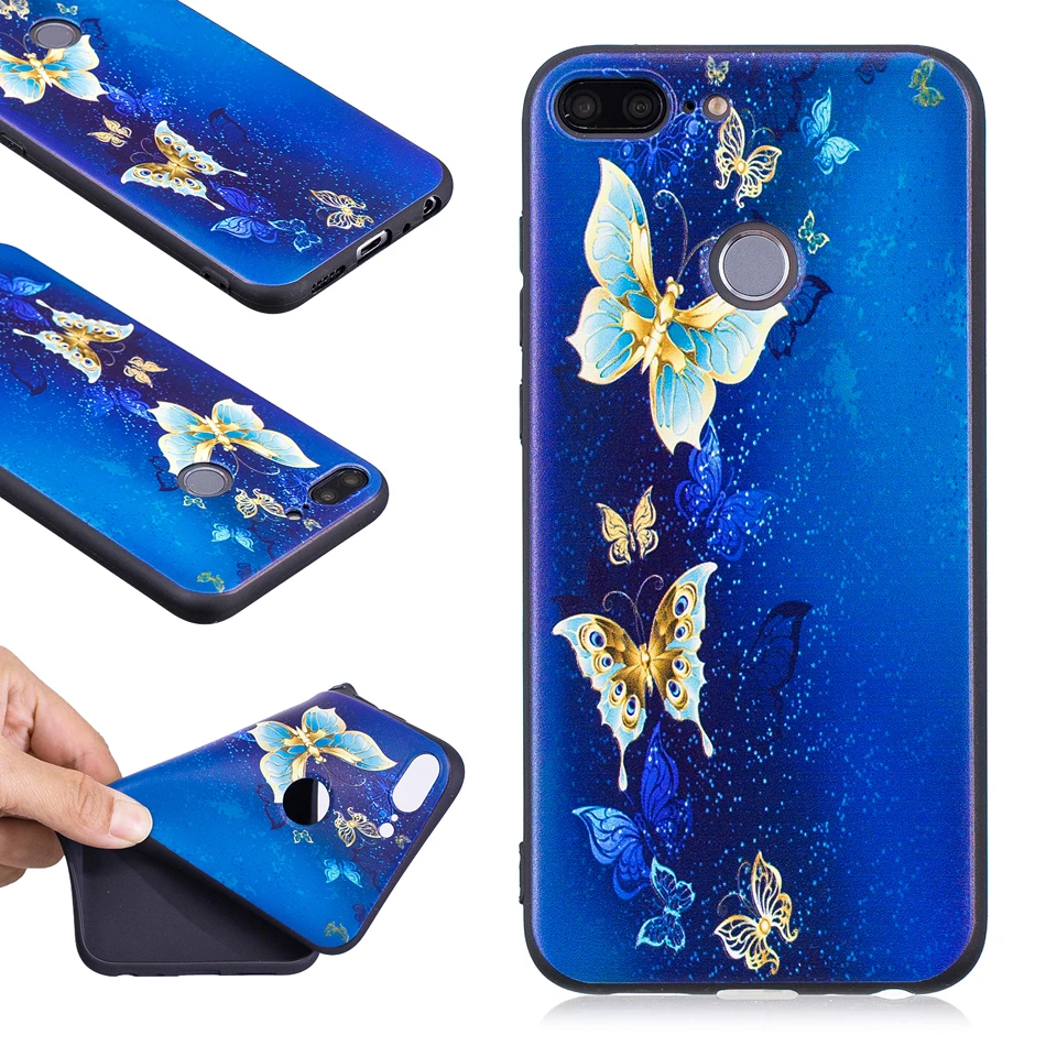 Ccdz тиснением силиконовый чехол для Huawei Honor 9 lite матовый рисунок панды Мягкие TPU