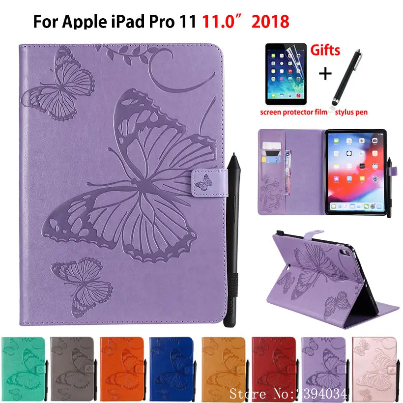 Чехол для iPad Pro 11 2018 A2013 A80 aзмеи A1934 чехол планшета с тиснением в виде бабочки