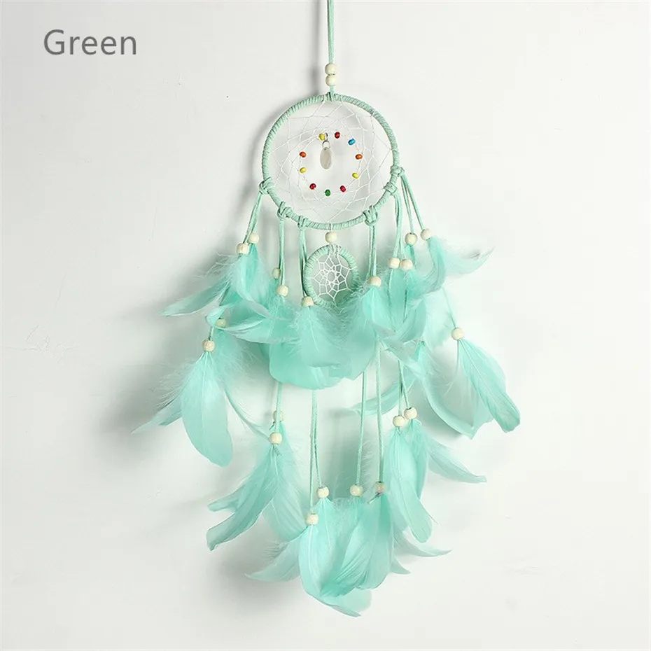 Light green Ловец снов Декор с 2 м 20LED медная проволока сказочные гирлянды для девочек номер колокол спальня гостиная украшение Романтический подарок - Испускаемый цвет: Light green