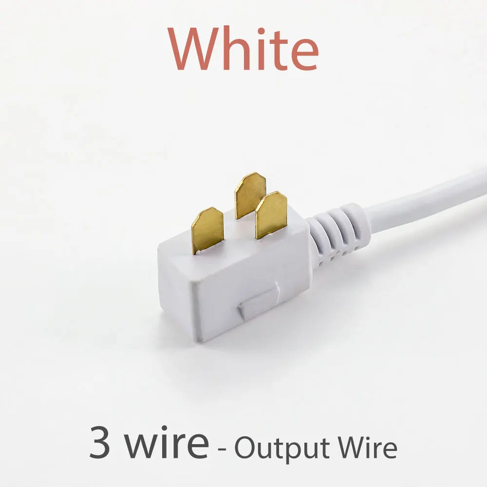 3 Wire White 110 В 220 в 230 в 240 в разъем питания переменного тока дорожка для высококлассного дисплея освещение шкафа рельсовая дорожка marke полка система освещения фитинг - Цвет: 3 Wire White