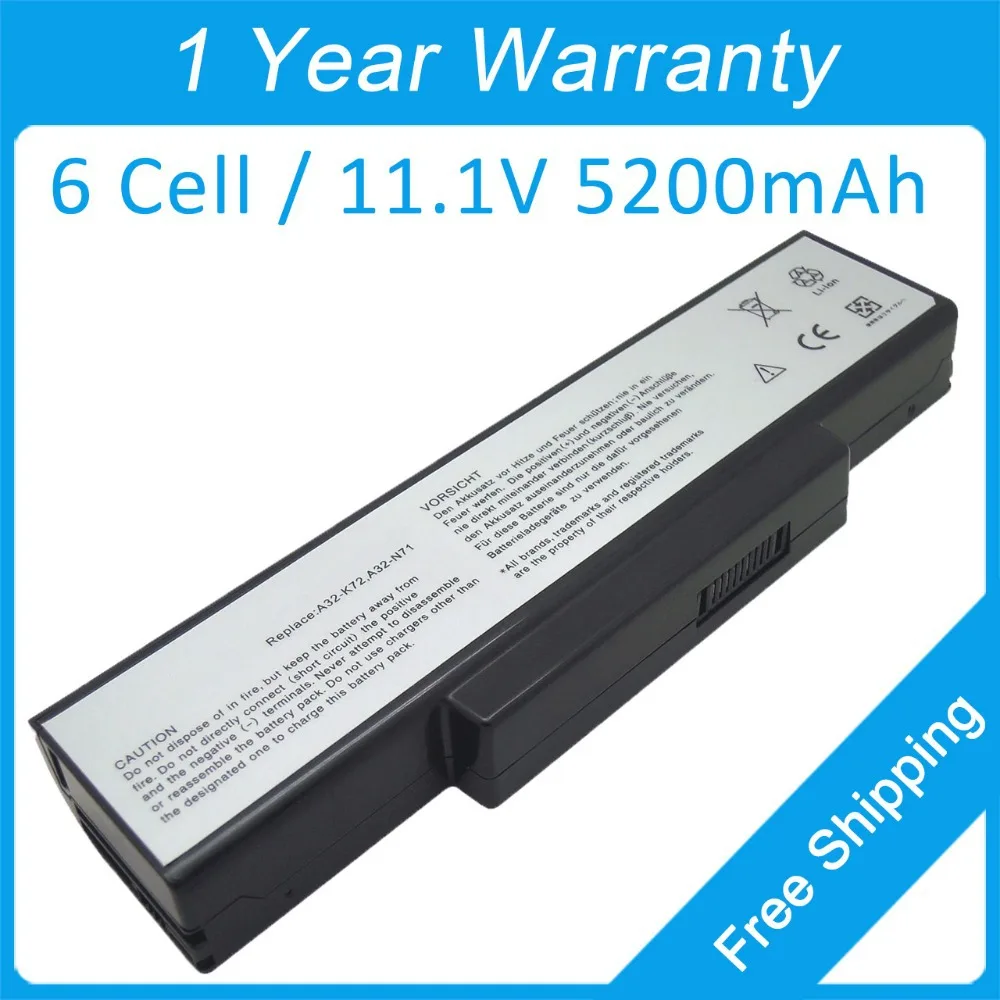 

New laptop battery A32-N71 for asus N73SN N73SQ N73SV N73SW X72JK X72JR X72JT X72JU X73TA X73TK X77JA X77JG X77JO X77JQ X73SM