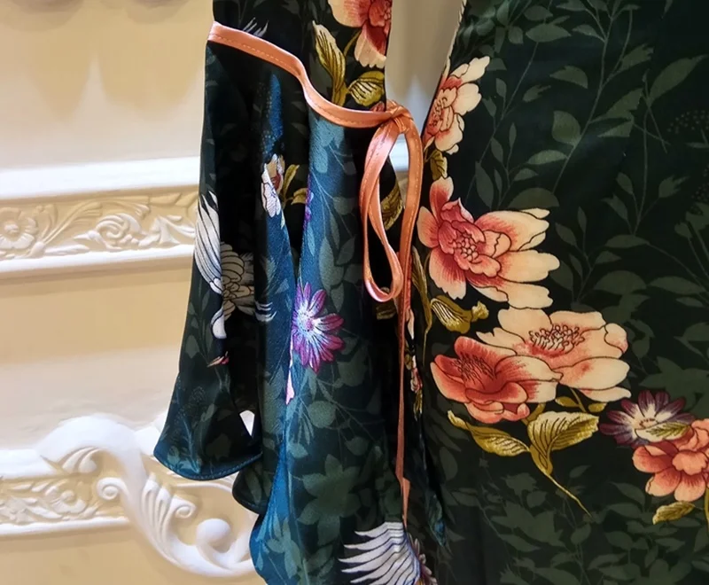 Китайское стильное платье Cheongsam Qipao Шанхай Тан японское кимоно свободное Ретро Винтаж Ао Дай Вьетнам платье TA1471
