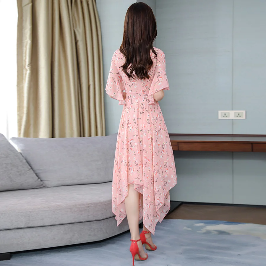 Винтажное пляжное платье большого размера 3XL черное с принтом летнее цветочное