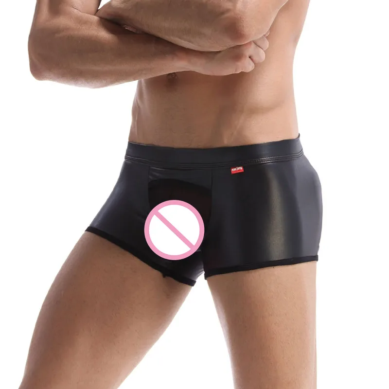 Нижнее белье AIIOU для мужчин боксеры уникальный дизайн геев Сетчатая Сумка пенис u