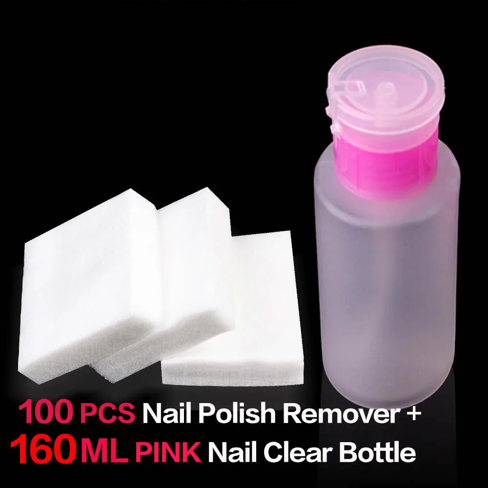 100 pcs pink bottle Ladymisty средство для снятия лака для ногтей Гель-лак для ногтей салфетки для дизайна ногтей бумажные салфетки для чистки лака средство для удаления лака для маникюра чистые салфетки для ногтей хлопок - Цвет: 100 pcs pink bottle
