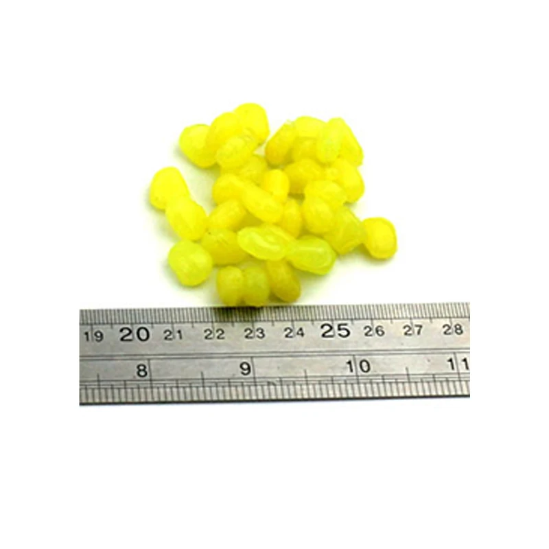 100PCS/Lot Fishing Floating Pop up coarse corn lure for Carp Soft fishing smell Yellow Corn Baits | Спорт и развлечения