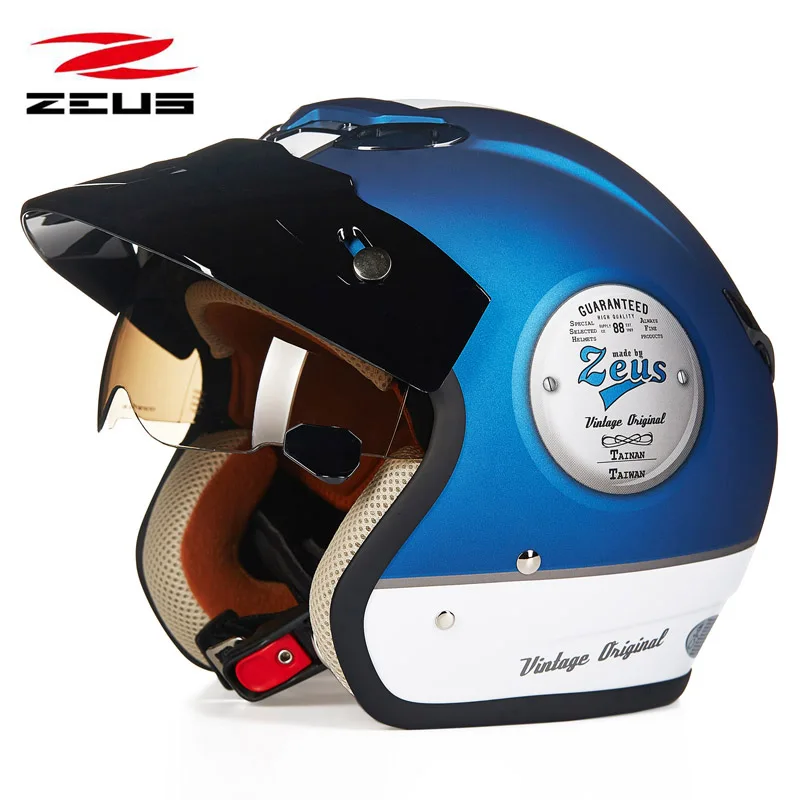 Ретро Cruiser Moto rcycle шлем Chopper 3/4 с открытым лицом винтажный 381Z Casque Casco moto cicleta Capacete