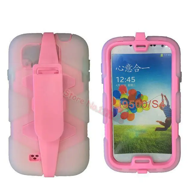 Dirt / Shock Proof Military Defender Heavy Duty Series Case with Belt Clip For Samsung Galaxy S4 SIV I9500 Transparent Layer|clip light|clip on