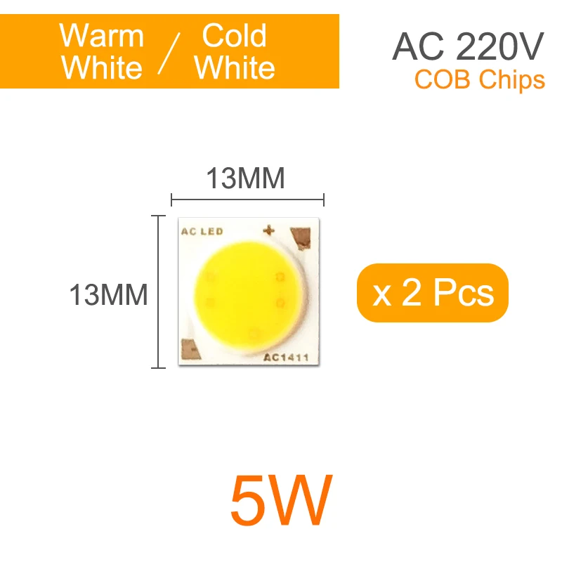 COB 5W 2Pcs Kaguyahime 220 В светодиодный COB Чип 20 Вт 30 Вт 50 Вт 100 вт DIY прямоугольный Чип Прожектор без необходимости драйвер Светодиодный прожектор для выращивания растений - Испускаемый цвет: COB 5W 2Pcs