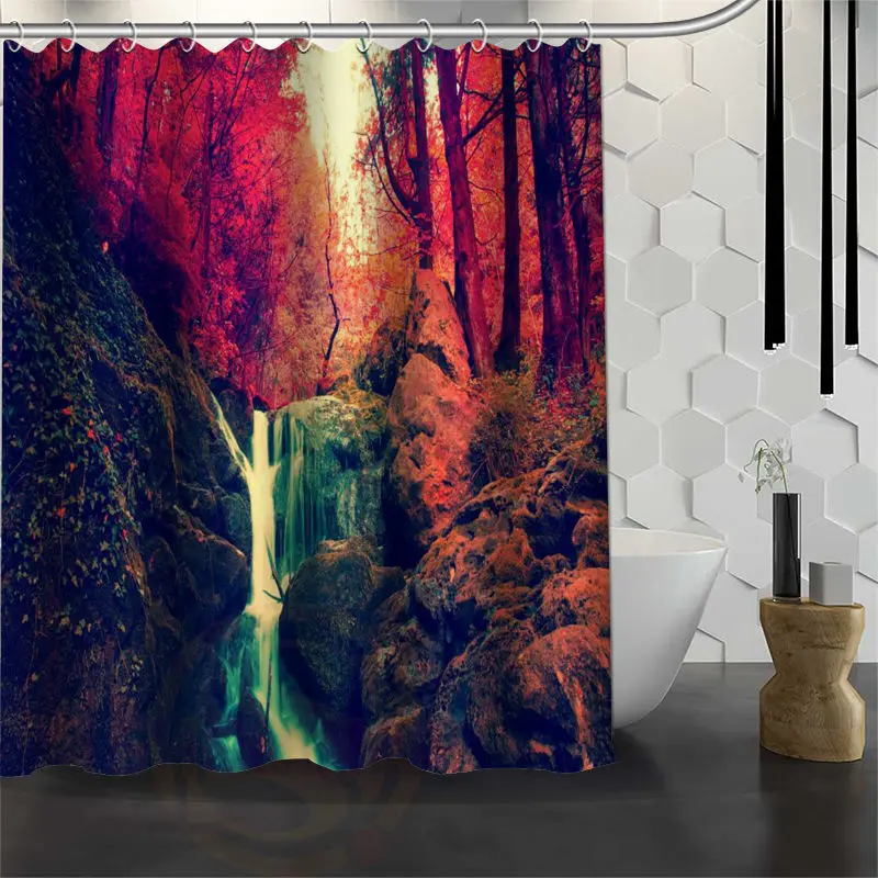 Пользовательские леса душ занавески ванная комната водонепроницаемый раздел