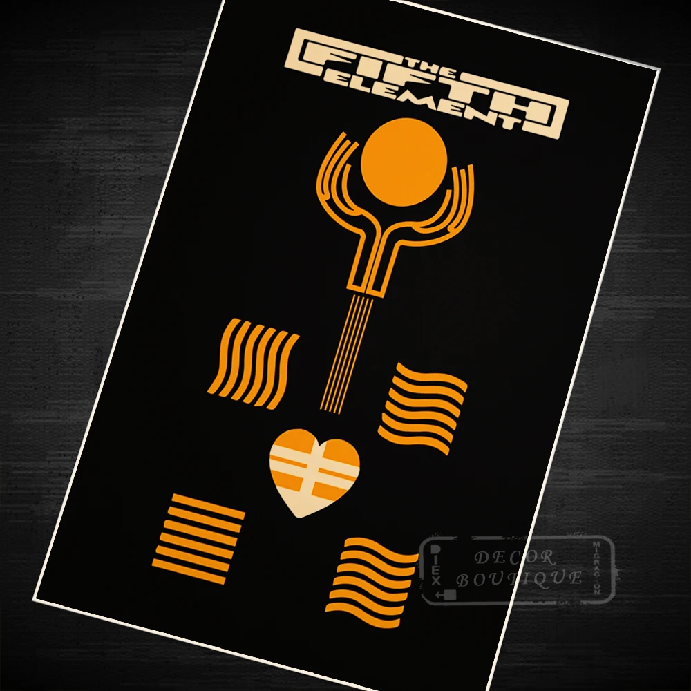 Пятый элемент Sci fi Alien Movie Poster классический ретро винтажный крафт холст DIY