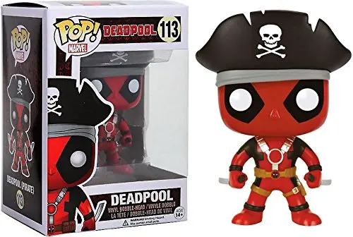 Эксклюзивный официальный Funko pop Marvel: пиратский Дэдпул Виниловая фигурка Коллекционная модель игрушки с оригинальной коробкой