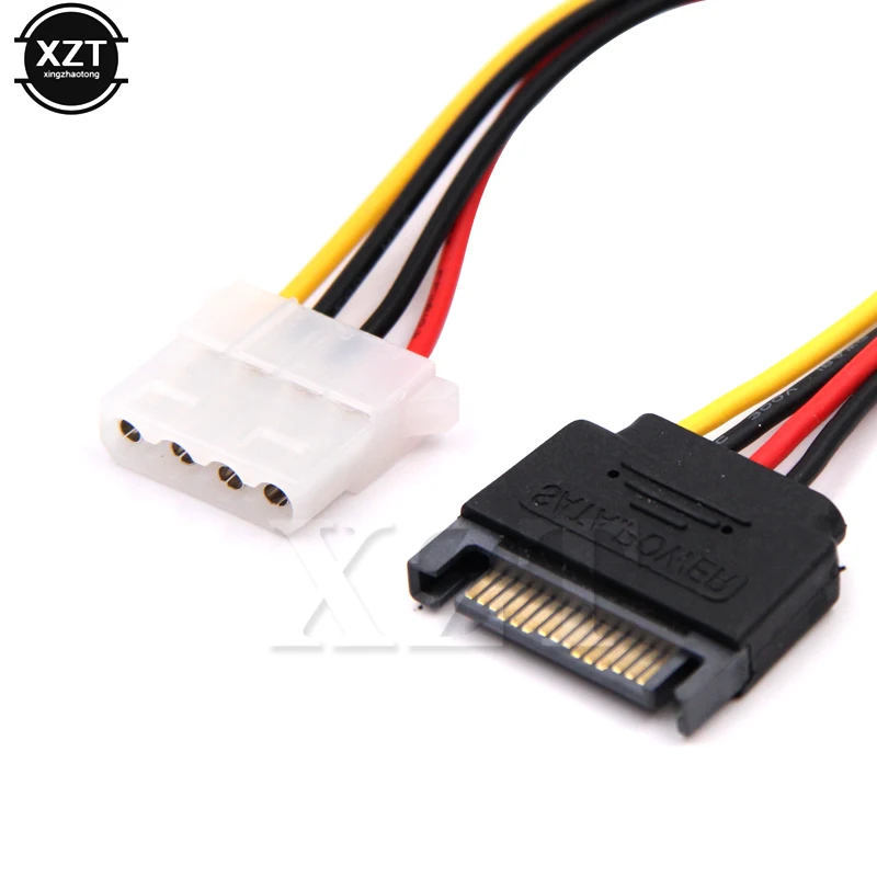 1 шт. кабель удлинитель для жесткого диска 15 контактов|sata male|hard drive cable4 pin molex |