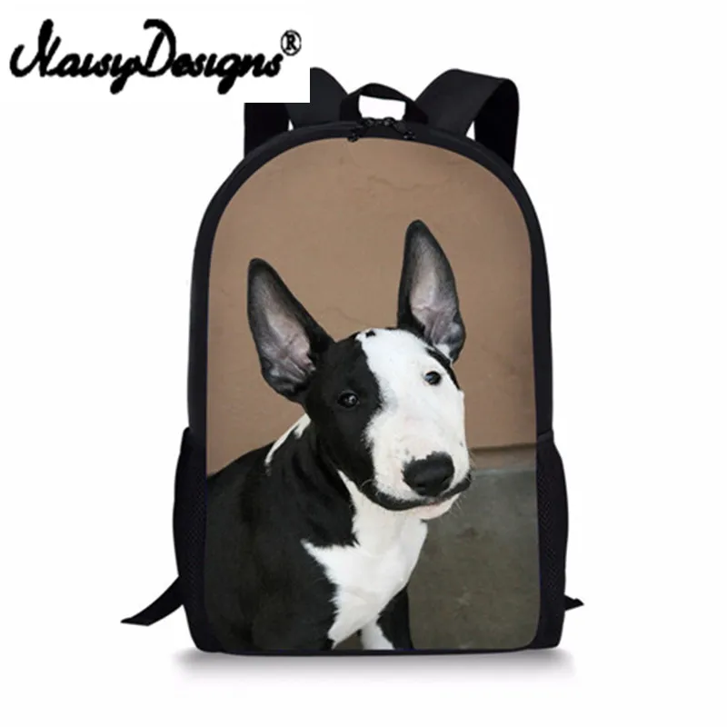 3D бультерьер с принтом собак школьные сумки для девочек рюкзаки детские книг