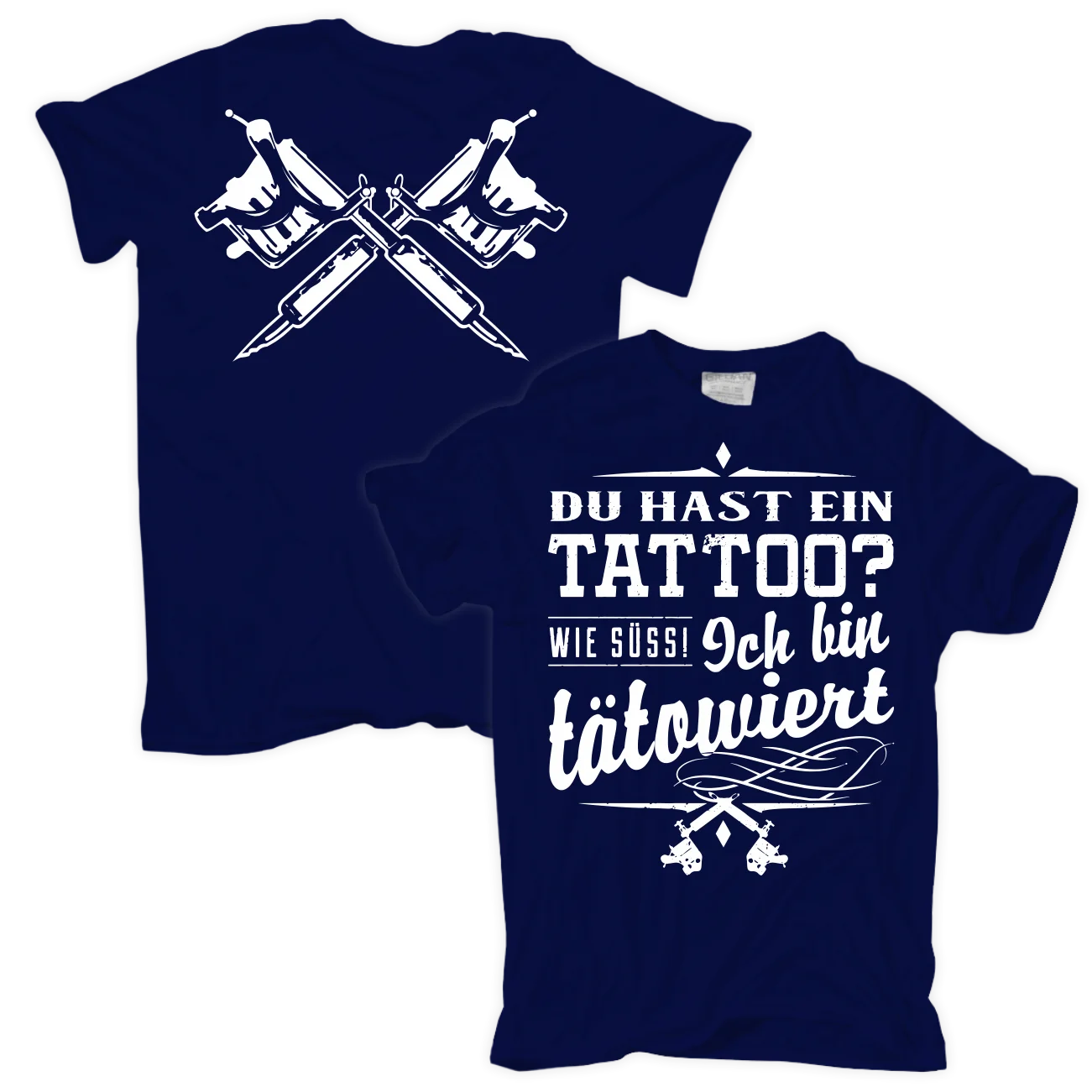 Новинка 2019 короткая футболка с надписью Du Hast Ein Tattoo ICH BIN Geschenk летняя из 100%