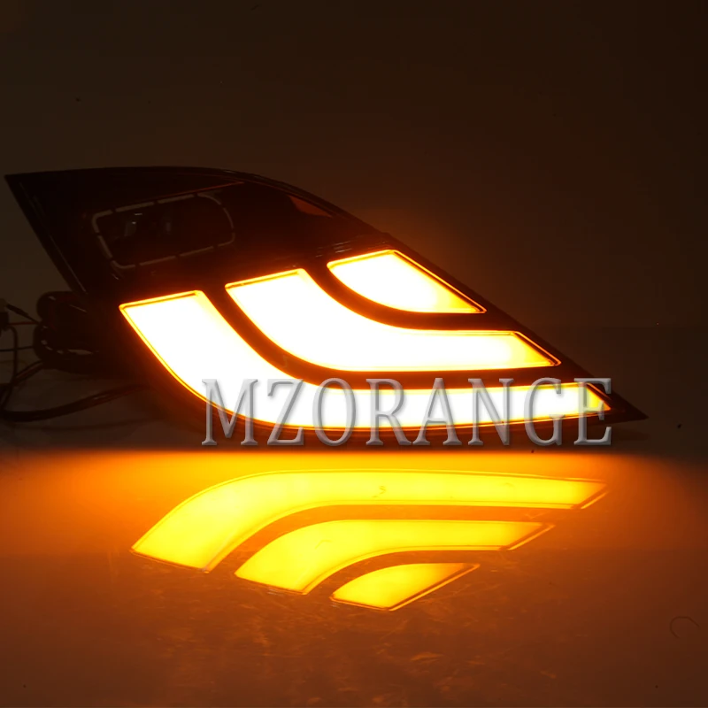 MZORANGE 2 шт. течащий сигнал поворота для Toyota Camry SE XSE Светодиодный дневной ходовой ламповое реле 12 В DRL противотуманная фара украшение