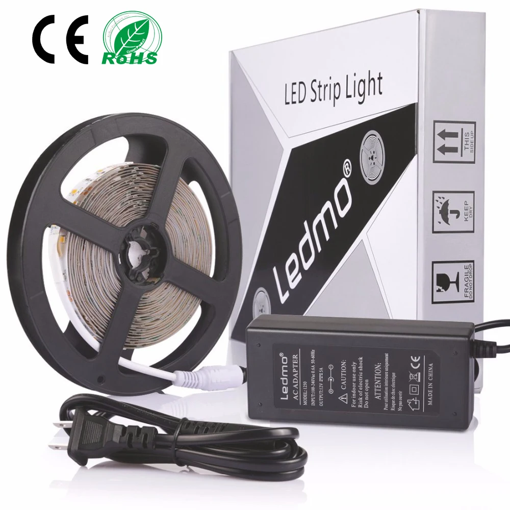 Светодиодные ленты свет 5 м SMD 2835 600 светодиодов DC12V гибкие полосы света теплый