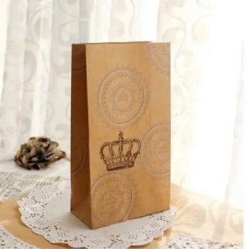 Crown 6 шт. винтажный цветок бабочка Бант Корона торт кружево элегантный бумажный пакет подарочные пакеты хлеб конфеты упаковка вечерние украшения - Цвет: Crown