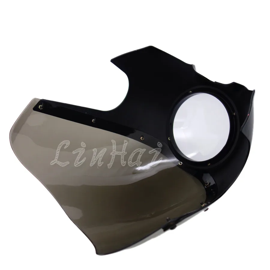 Мотоцикл Черная фара обтекатель лобовое стекло Винтаж Драг гонки Viper кафе