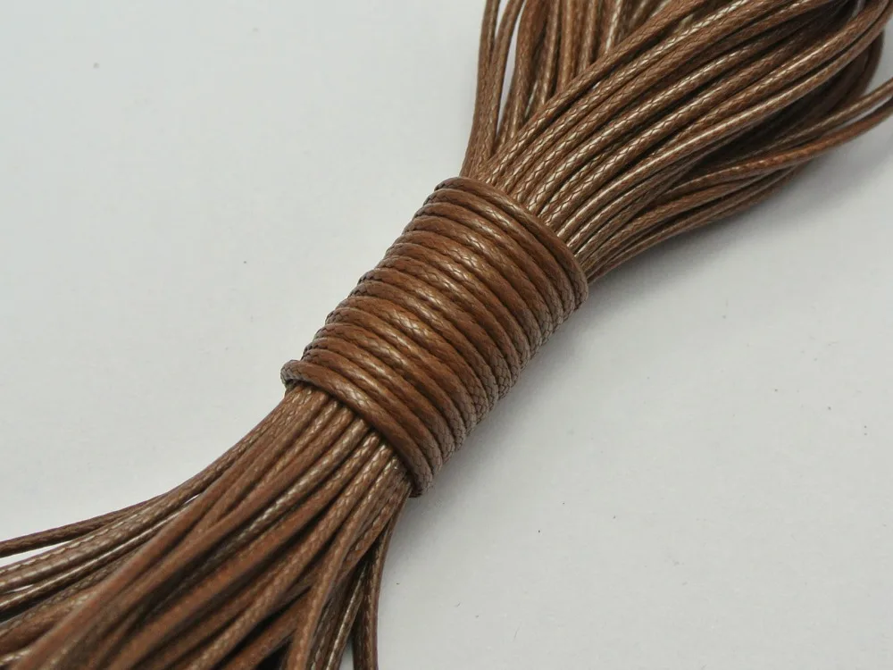 

100 Yards Brown Korean Waxed Cord String Thread 1mm for Bracelet Necklace