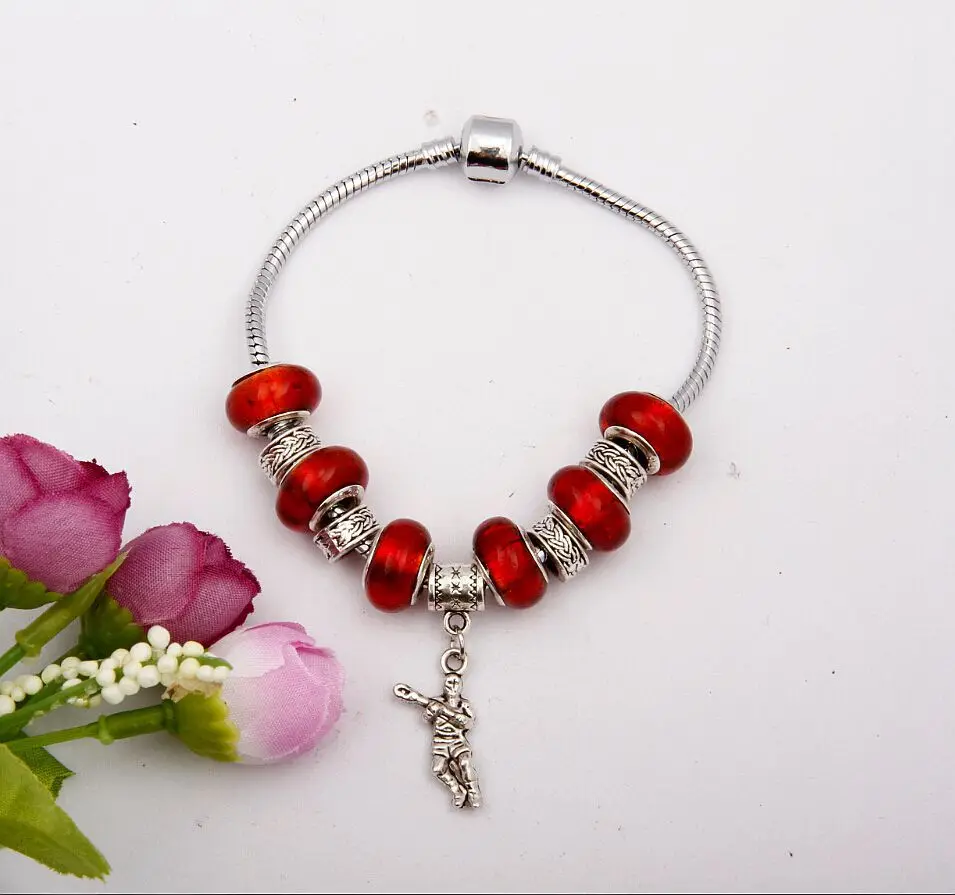 Модные ювелирные изделия 3 шт Ретро Серебряные хоккейные плееры Очаровательные