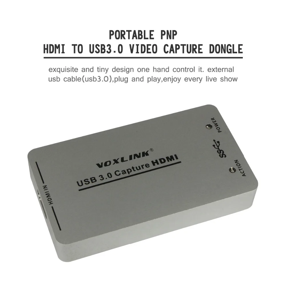 VOXLINK XI100D UVC USB3.0 1080 P 60FPS HDMI захвата Dongle/USB2.0 видео карты для XBOX PS3 PS4 Windows 7 Linux |