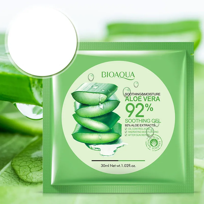 BIOAQUA, Натуральный гель с алоэ вера, маска для лица, уход за кожей, увлажняющая маска, контроль жирности, обернутая маска, сужающая поры, маска для лица