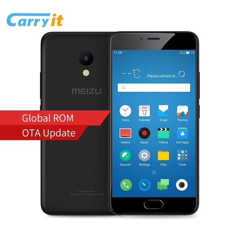 Original Meizu M5 32GB 3GB Global ROM OTA Mobile Phone MTK MT6750 8-Core 5.2&quot 1280 x 720 13.0MP Cellular Fingerprint Dual SIM |