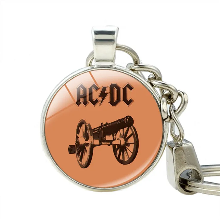 As Shown Классический Поп-браслет сувениры подарки ACDC кулон брелок Мода цинковый сплав AC/DC брелок - Цвет: As Shown