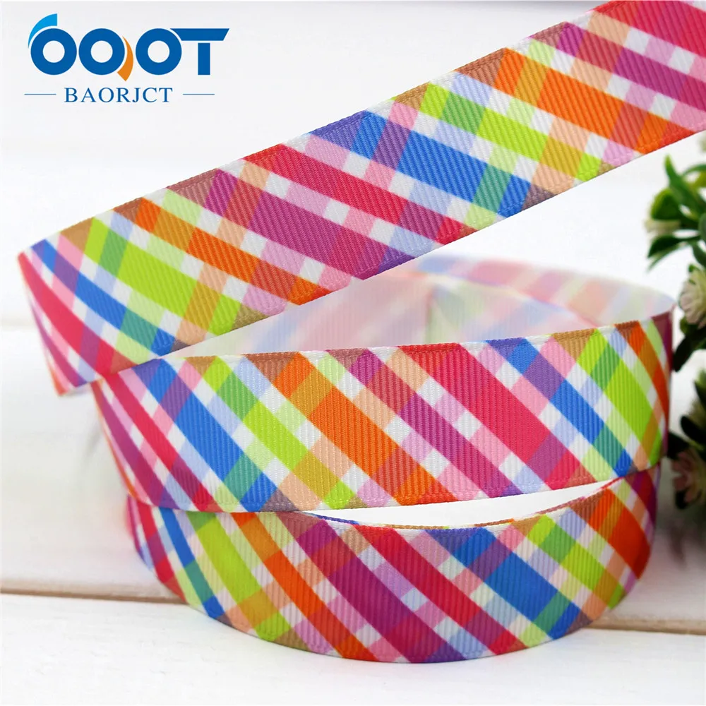 OOOT BAORJCT 174152,22 мм с геометрическим принтом grosgrain ленты, ручной работы, свадебные материалы для украшения, День Святого Валентина существенно