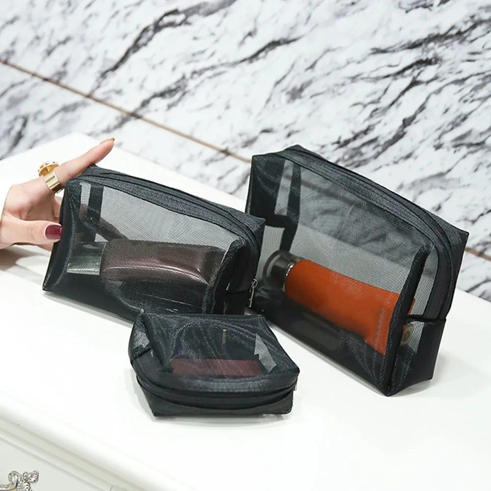 Wash Pouch Large Capacity Travel Storage Cosmetic Toiletry Zipper Portable Mesh Transparent Women Multifunction Makeup Bag | Багаж и сумки