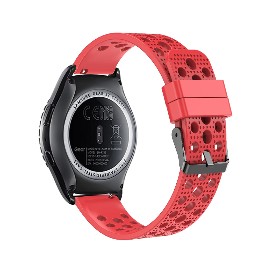 Для Samsung Sport Watch Band 20 мм мягкий силиконовый смарт ремешок быстросъемный для Gear S2