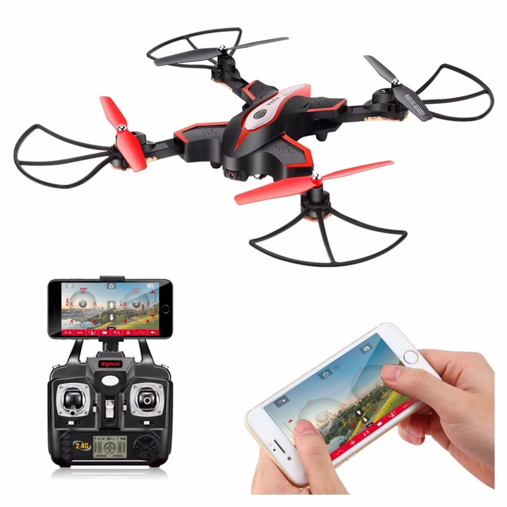 Syma X56W складной Радиоуправляемый квадрокоптер с HD Wi Fi камерой 4 канальный