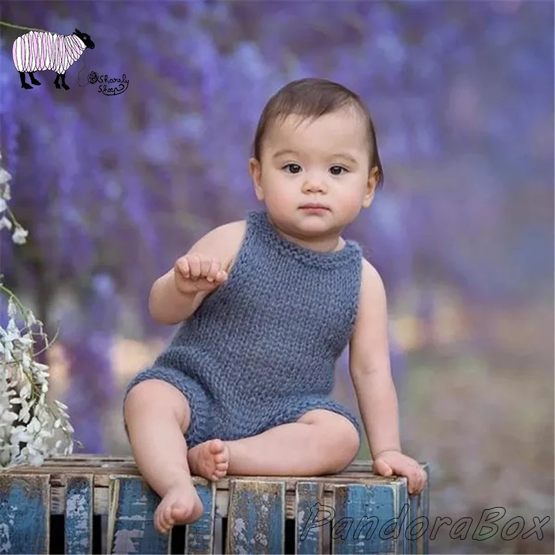 Newborn Photography Props Clothes Crochet Jumpsuit Baby Boy Photo Shoot Infant bebe fotografia Accessories foto | Детская одежда и