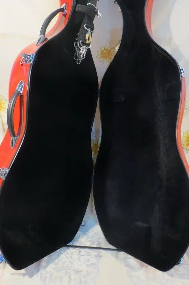 

Strong red fiberglass 4/4 cello hard case,perfect workmanship