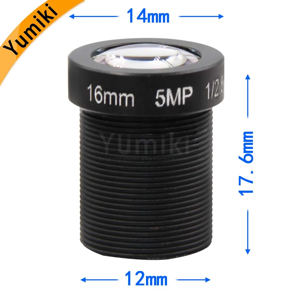 Yumiki 5 0 Megpixel M12 MTV 16 мм Мп HD камера видеонаблюдения объектив ИК безопасности с