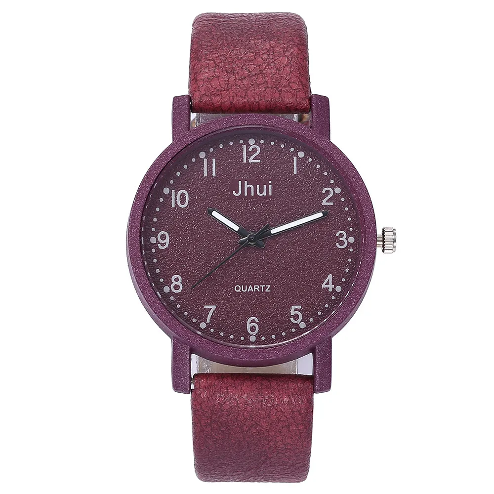 

Ladies casual fashion watch leather with round dial ladies watch quartz movement ladies clock watch Relogio dames horloges#W