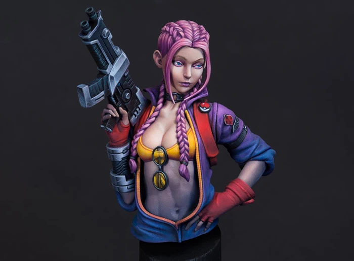 1/10 фэнтезийная женщина с цветным пальто бюст фигурки из смолы наборы моделей